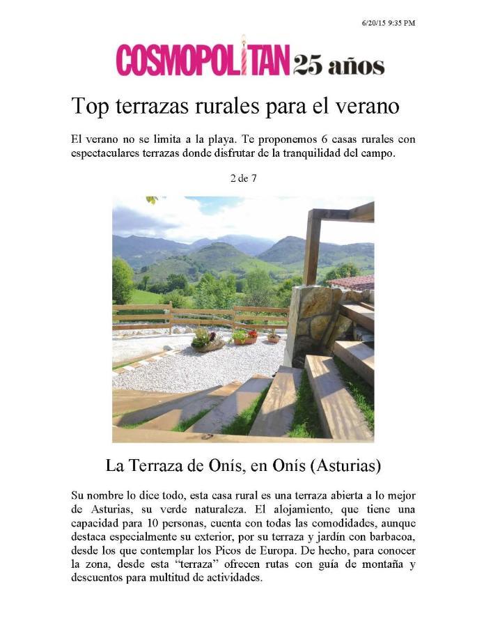 La Terraza De Onis Villa Bobia de Arriba Kültér fotó